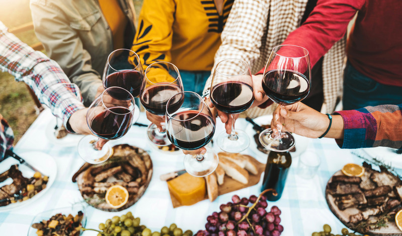 Patients enjoying red wine without tooth stains